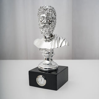 Busto con Orologio su Base Nera Meridien