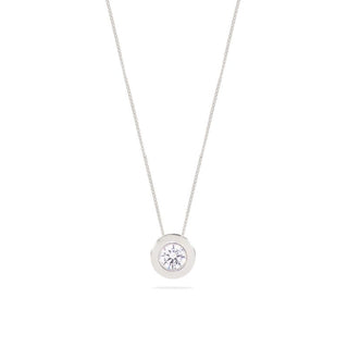 Collana Fabiani punto luce in oro bianco con zircone - Fabiani Gioiellerie