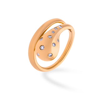 Anello Bubble in oro rosa 18Kt con diamanti