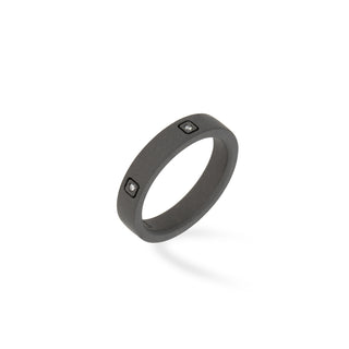 Anello T gioielli in titanio con diamanti 0,05Ct