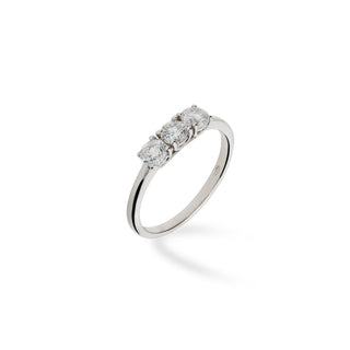 Anello Fabiani Trilogy in oro bianco con diamanti 0,75Ct - Fabiani Gioiellerie