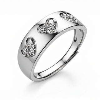 Anello Fabiani a fascia in argento 925 con Zirconi