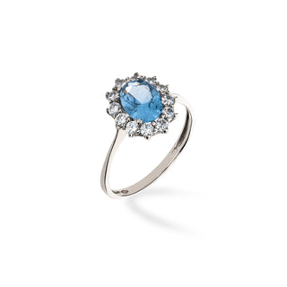 Anello Fabiani margherita in oro bianco 9KT