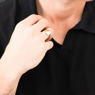 Anello Fabiani chevalier in oro giallo 18Kt - Fabiani Gioiellerie
