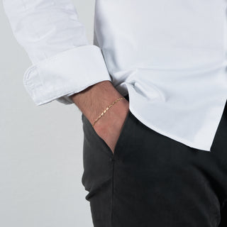 Bracciale Fabiani con maglia alternata in oro giallo 18Kt - Fabiani Gioiellerie