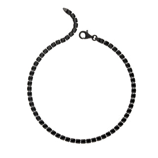 Bracciale Fabiani tennis in argento 925 placcato Rutenio con zirconi