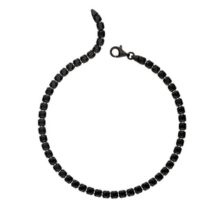 Bracciale Fabiani tennis in argento 925 placcato Rutenio con zirconi
