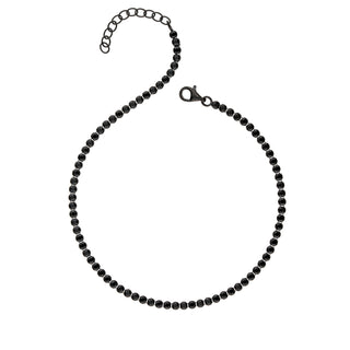 Bracciale Fabiani tennis in argento 925 placcato Rutenio con zirconi
