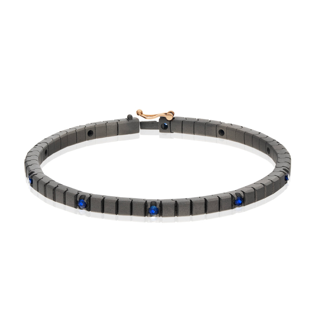 Bracciale T gioielli in titanio con zaffiri 0,70Ct – Fabiani