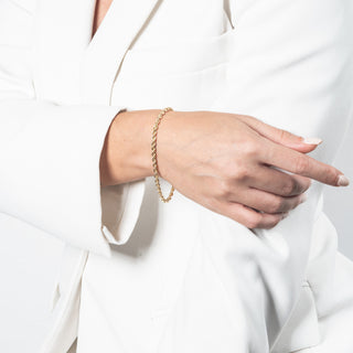 Bracciale Fabiani in oro giallo 18Kt a maglia fune - Fabiani Gioiellerie