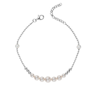 Bracciale Fabiani in argento 925 con perle e zirconi