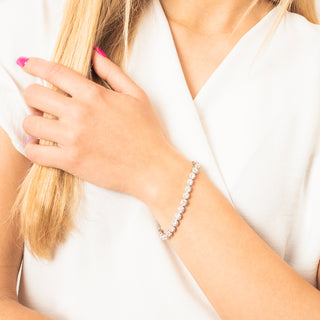 Bracciale Fabiani tennis in argento 925 con zirconi