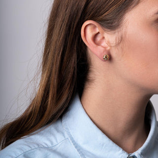 Orecchini Fabiani con nodo intrecciato in oro giallo 9Kt - Fabiani Gioiellerie