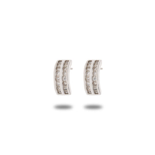 Orecchini Fabiani in argento 925 con zirconi - Fabiani Gioiellerie