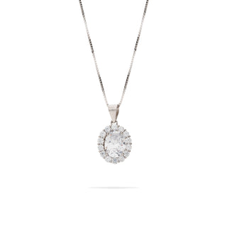 Collana Fabiani margherita in argento 925 con zirconi - Fabiani Gioiellerie