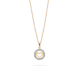 Collana Fabiani in argento con pendente in oro giallo 9Kt e zirconi - Fabiani Gioiellerie