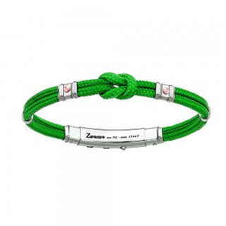 Bracciale Zancan in kevlar Verde con nodo nautico e viti in oro rosa - Fabiani Gioiellerie