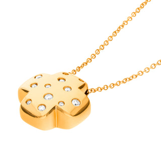 Collana Fabiani in oro giallo 18Kt con croce e diamanti - Fabiani Gioiellerie