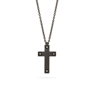 Collana T gioielli in titanio con diamanti 0,05Ct