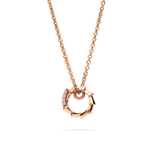 Collana Fabiani in oro rosa 18Kt con diamanti 0,12Ct