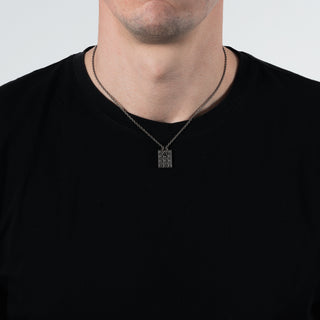 Collana T gioielli in titanio con diamanti neri 0,03Ct - Fabiani Gioiellerie