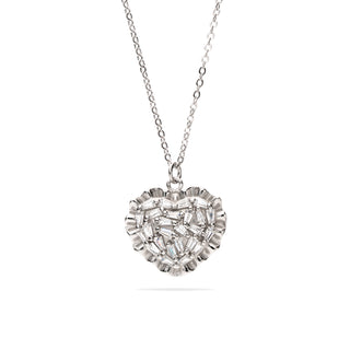 Collana Fabiani con Cuore in argento 925 con zirconi