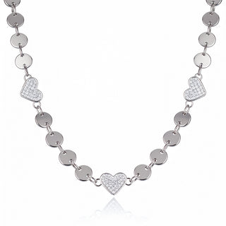 Collana Fabiani con Cuori in Argento 925