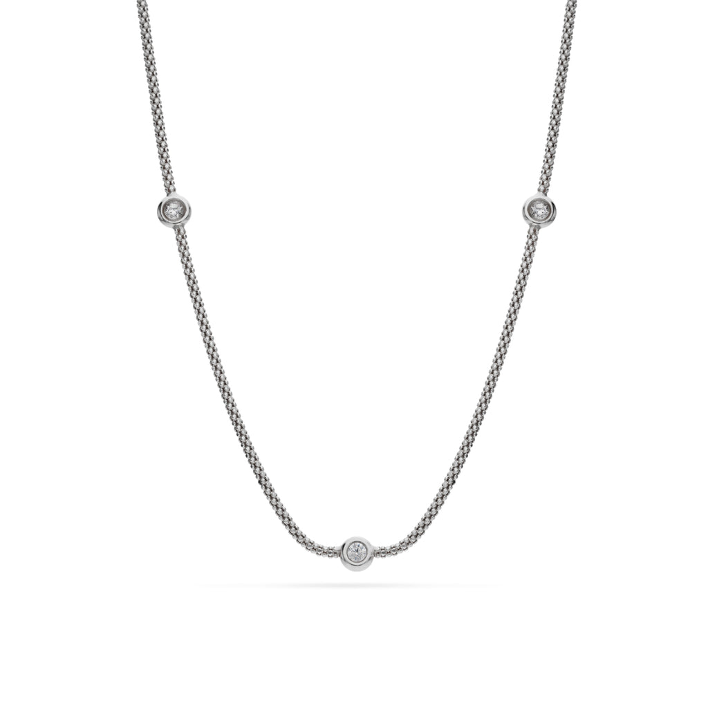 Collana in argento dorato con zircone - ORO&CO 925 - Luxury Zone Collana in argento dorato con zircone - ORO&CO 925 - Luxury Zone