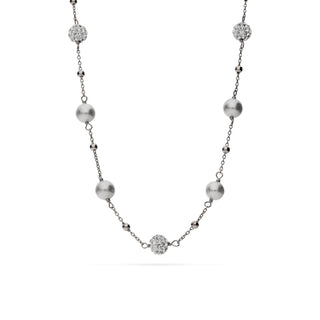Collana Fabiani in argento 925 con perle charm crystal white