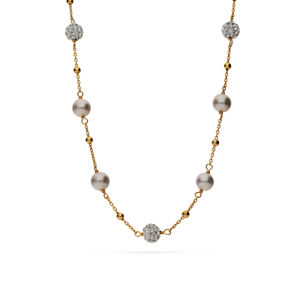 Orphelia Collana Donna In Argento Dorato - Modello ZH-6034/3 - Elegante E Senza Tempo, In Confezione Regalo
