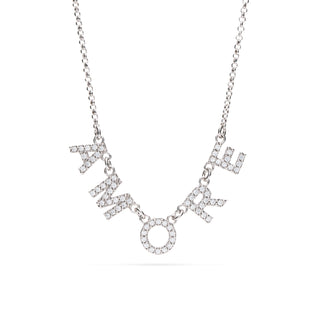 Collana Fabiani in argento con zirconi "Amore"