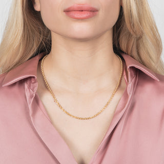 Collana Fabiani in oro giallo 9Kt a maglia fune - Fabiani Gioiellerie