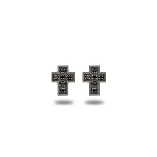 Orecchini T gioielli in titanio con diamanti neri 0,12Ct - Fabiani Gioiellerie