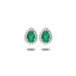 Orecchini Fabiani con smeraldo 0,60Ct e diamanti 0,19Ct
