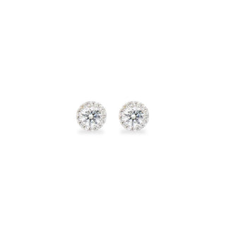 Orecchini Fabiani margherita in oro bianco 9Kt con zirconi - Fabiani Gioiellerie