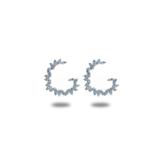 Orecchini Fabiani in argento 925 a cuore con zirconi