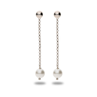 Orecchini Fabiani Pendenti in Argento 925 Con Perle