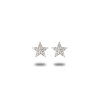 Orecchini Fabiani in argento 925 a stella con zirconi