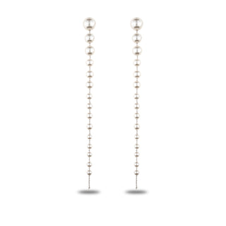 Orecchini Fabiani Pendenti in Argento 925 Con Perle