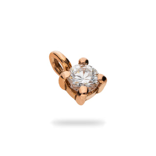 Ciondolo Love Fabiani punto luce in oro rosa con diamante