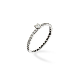 Anello Fabiani solitario in oro bianco con diamante