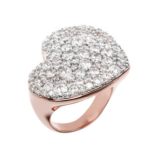 Anello Chevalier Cuore con Pav� in Cubic Zirconia