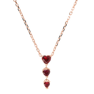 Collana Tre Cuori Graduati in Cubic Zirconia - Fabiani Gioiellerie