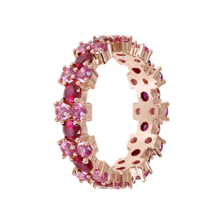 Anello Veretta Bicolore con Cubic Zirconia