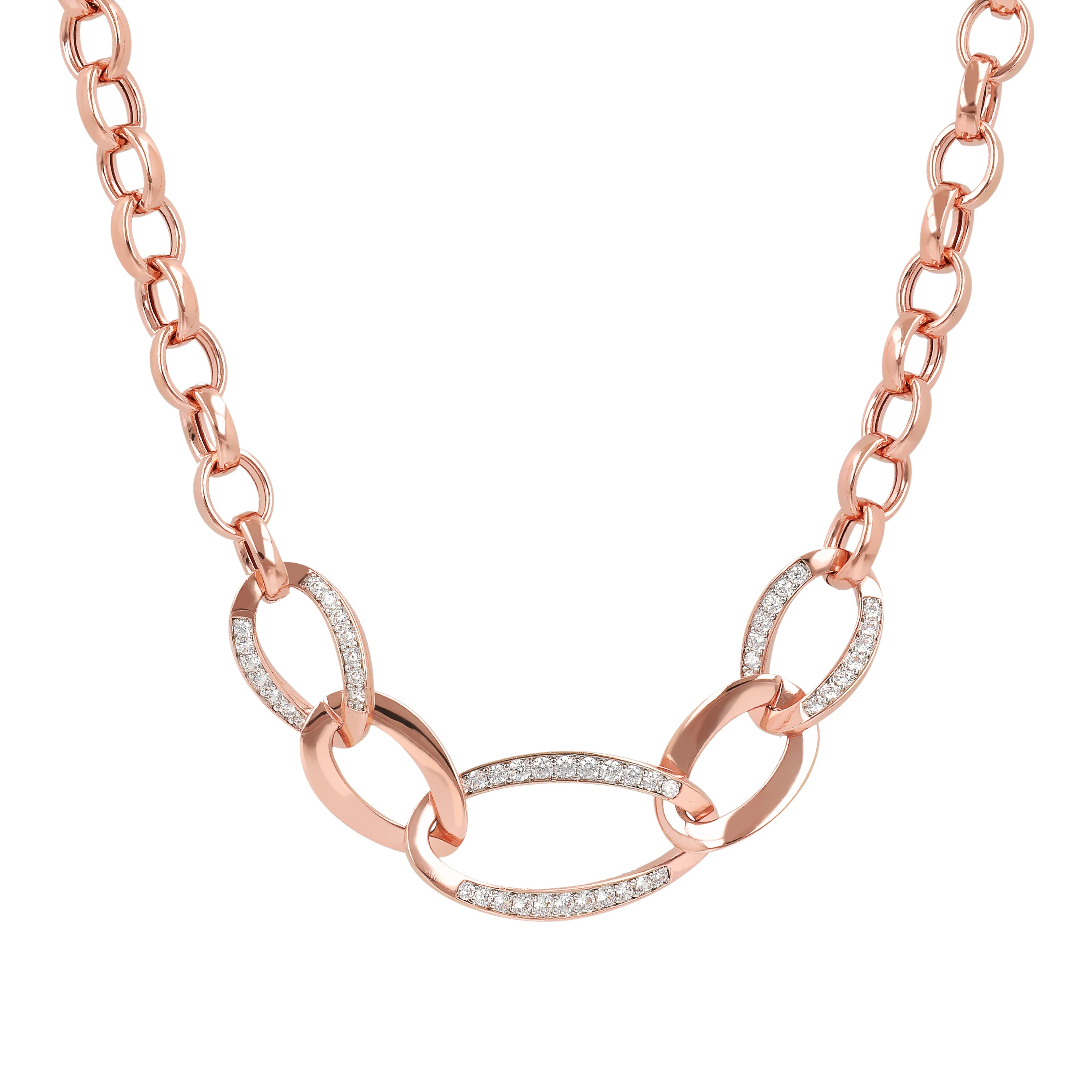 Collana Donna A Maglie Circolari Con Cristalli Zircondia – Gioiello Elegante Philip Jones
