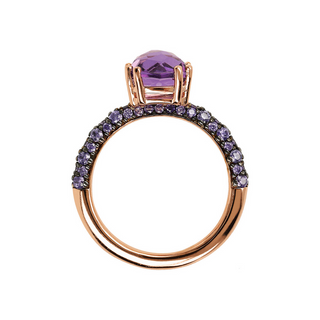 Anello Solitario con Prisma Gem Quadrata e Pav?