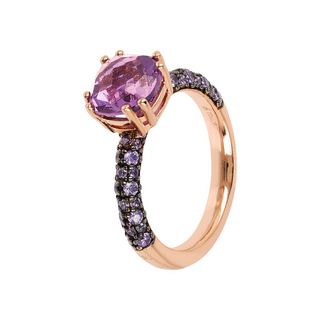 Anello Solitario con Prisma Gem Quadrata e Pav?