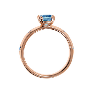 Anello Solitario Étoile con Prisma Gem Taglio a Cuscino