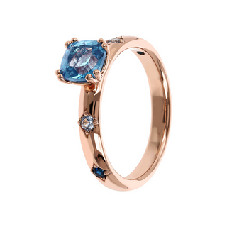 Anello Solitario Étoile con Prisma Gem Taglio a Cuscino