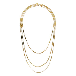 Collana Multifilo con Catena a Piccoli Dischi